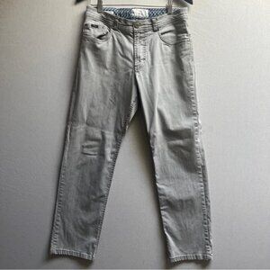 Brax Cesar Regular Fit straight leg light gray khaki jeans Sz 33